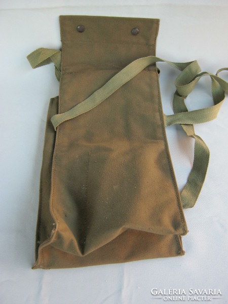 Katonai zöld vászon gázálarc táska