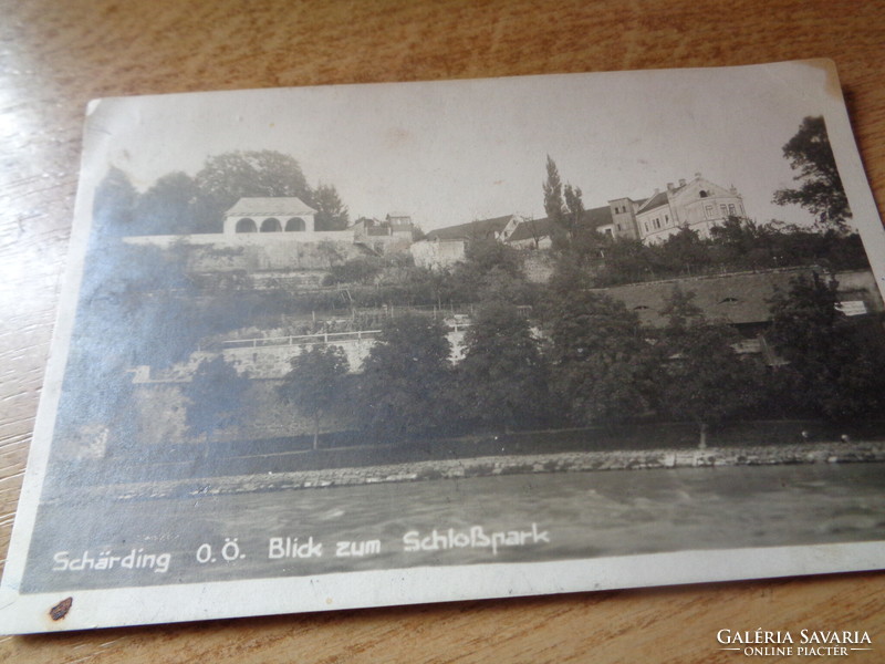 Scherding blick zum schlos park, old postcard
