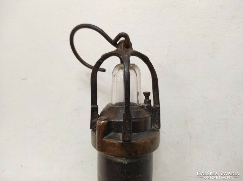 Antique miner's tool trencher bacter railway carbide lamp 442 7360
