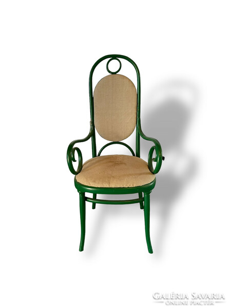 Antique thonet armchair (green)