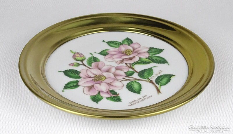 1M828 magnolia decorated winterling kirchenlamitz Bavarian copper-rimmed porcelain bowl 19.5 Cm