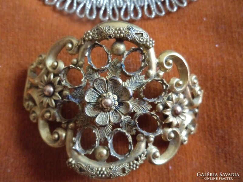 Copper filigree incomplete (stones removed) but replaceable hair clip, bun clip, for creative purposes
