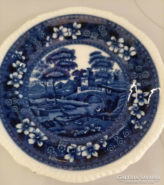 Copeland spode's tower blue cake plate