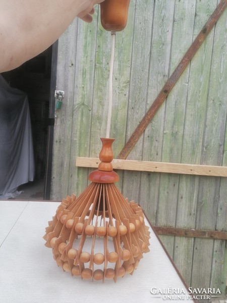 Mid-century vintage retro wooden lamp shade wall lamp chandelier