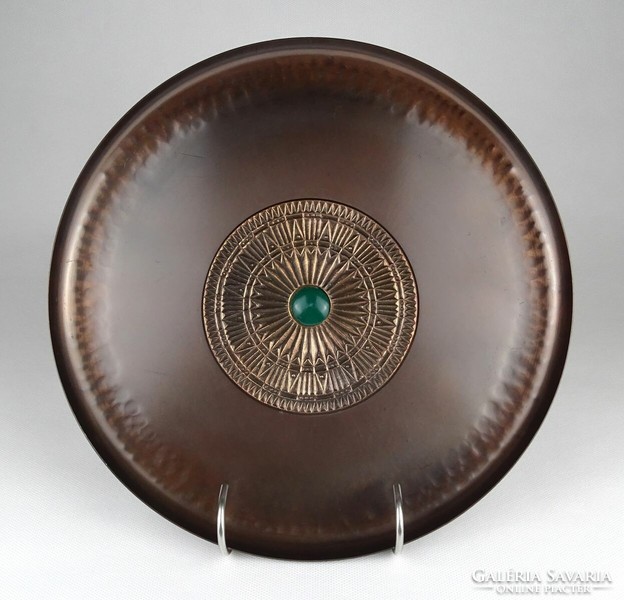 1M842 copper applied arts day wall decoration bowl 27.5 Cm