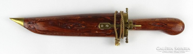 1M838 old carved Indian ornamental knife 34 cm