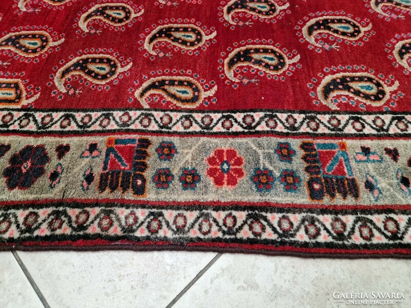 Iranian boteh pattern 117x253 hand wool Persian rug ff_35