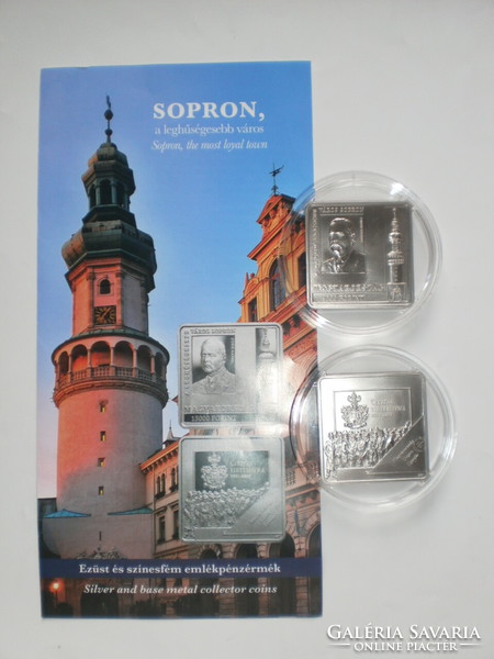 Sopron, a leghűségesebb város. Színesfém, 3.000 Ft-os, UNC tart. prospektussal