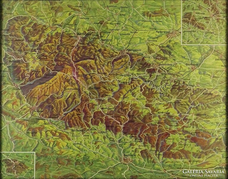 1M919 Németországi Harz nemzetipark térkép 35 x 43 cm