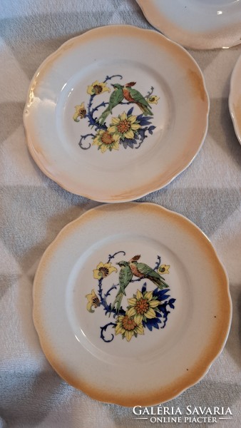 Antique Zsolnay bird porcelain plate (l3693)