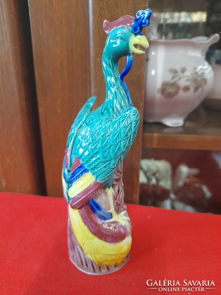 Eastern Chinese porcelain figural phoenix statue. Marked.