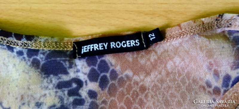 Jeffrey rogers snakeskin print blouse