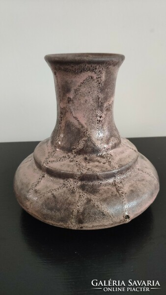 West German fat lava vase