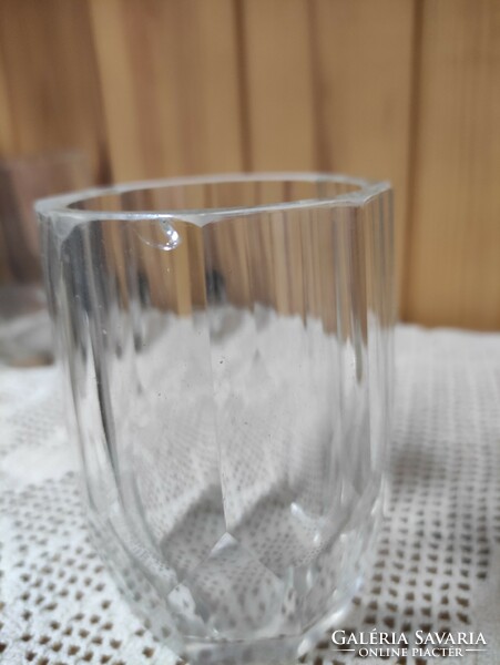 Modern antique glass art deco water glass set of 5 pieces