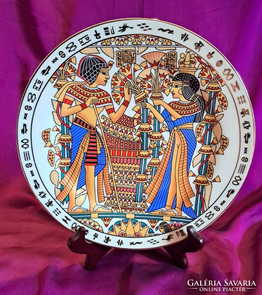 Ancient Egyptian porcelain decorative bowl, wall plate 3 (l3698)