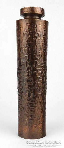 1M935 Dömötör László: industrial bronze vase 27 cm