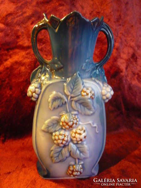 Antique Austrian porcelain violet vase 200612