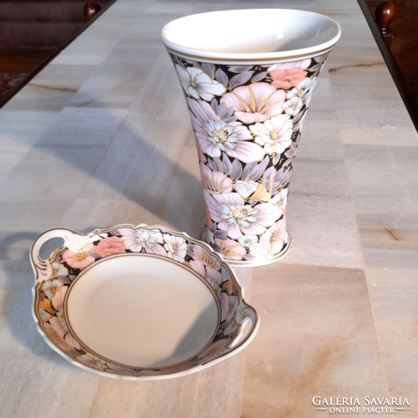 Antique Kaiser marked German porcelain vase and serving bowl