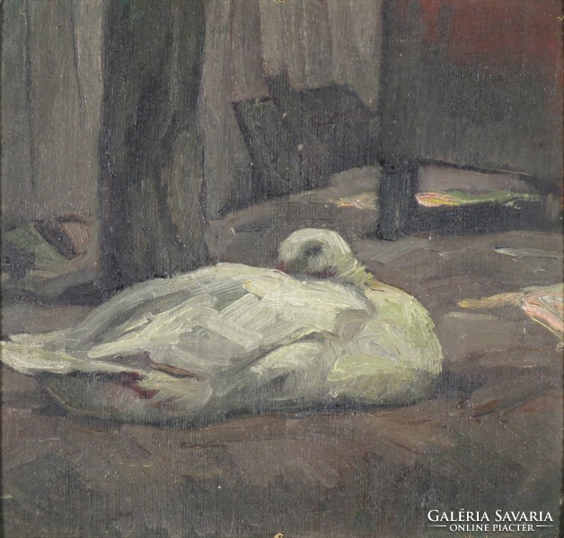 Hungarian artist around 1900: dreaming duck