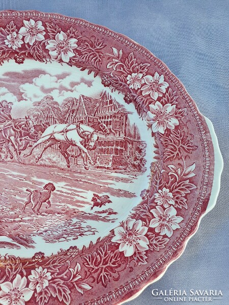 English stagecoach serving platter