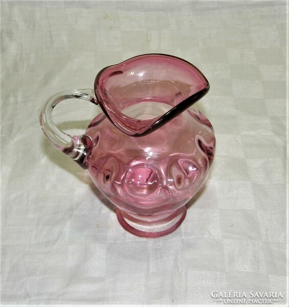Gyönyörű rózsaszín kis kancsó - Kiöntő - 16 cm