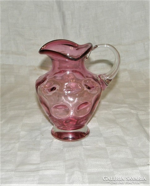 Beautiful pink small jug - spout - 16 cm