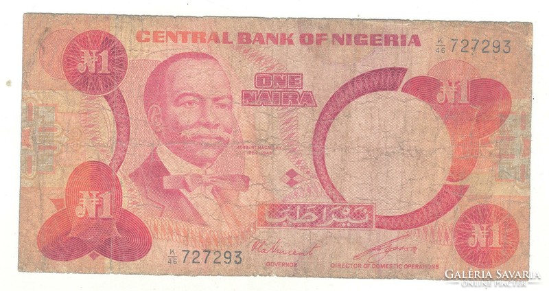 1 naira 1979-84 Nigéria 5. signo