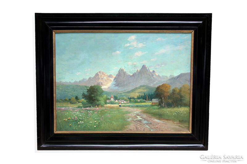 Gyula Zorkóczy (1873-1932) landscape 100x125cm | tatras alps alpine landscape
