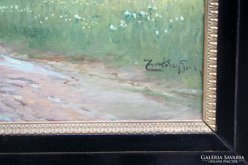 Zorkóczy Gyula (1873-1932) Tájkép 100x125cm | Tátra Alpok Alpesi Táj
