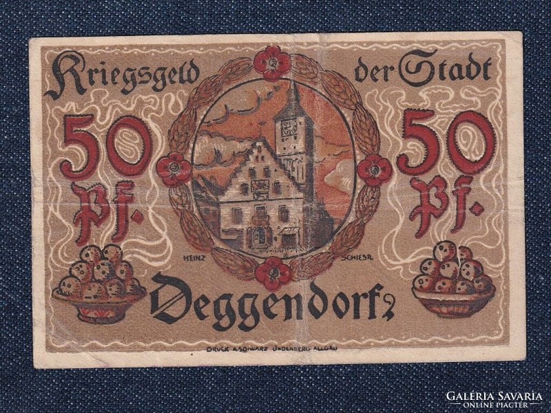Németország Deggendorf 50 Pfennig szükségpénz 1918 (id77685)