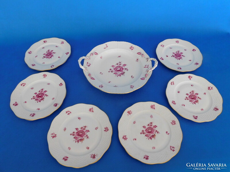 Herend Nanking bouquet pattern 6-piece cookie set