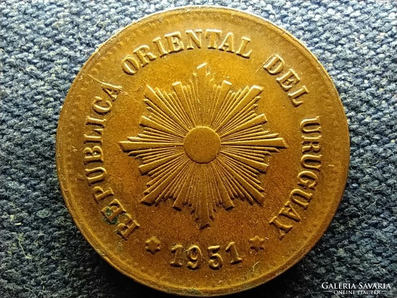 Uruguay Eastern Republic of Uruguay (1825- ) 5 centesimo 1951 so (id67336)