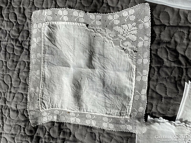 4 very nice old decorative handkerchiefs