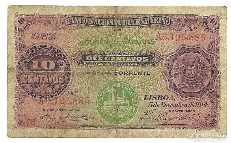 10 centavos 1914 Mozambik Lourenco Marques 1.