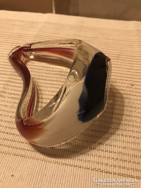 Glass decorative bowl made by hand