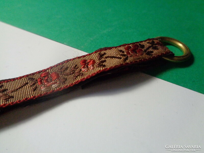 Austrian copper bell / 2.2 cm / with embroidered tongs