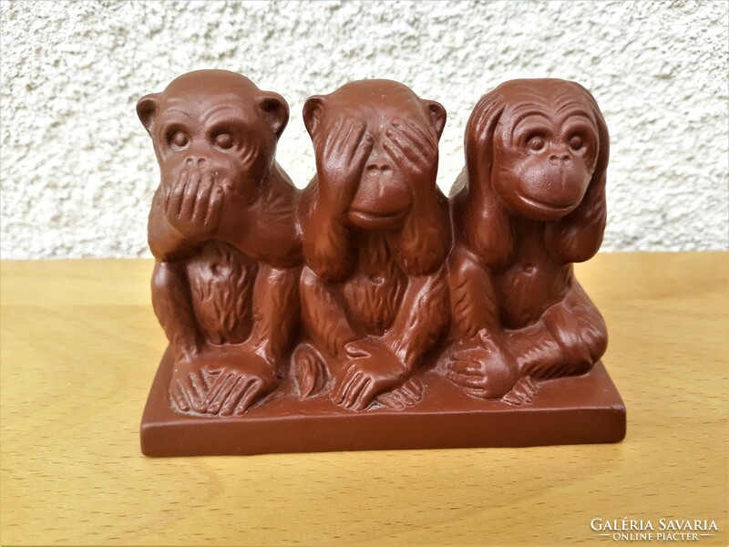 Marked goebel ceramic three wise monkeys 