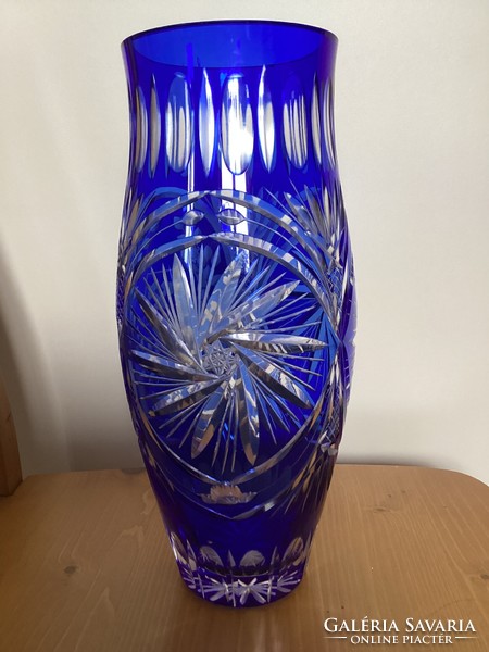 Large crystal vase