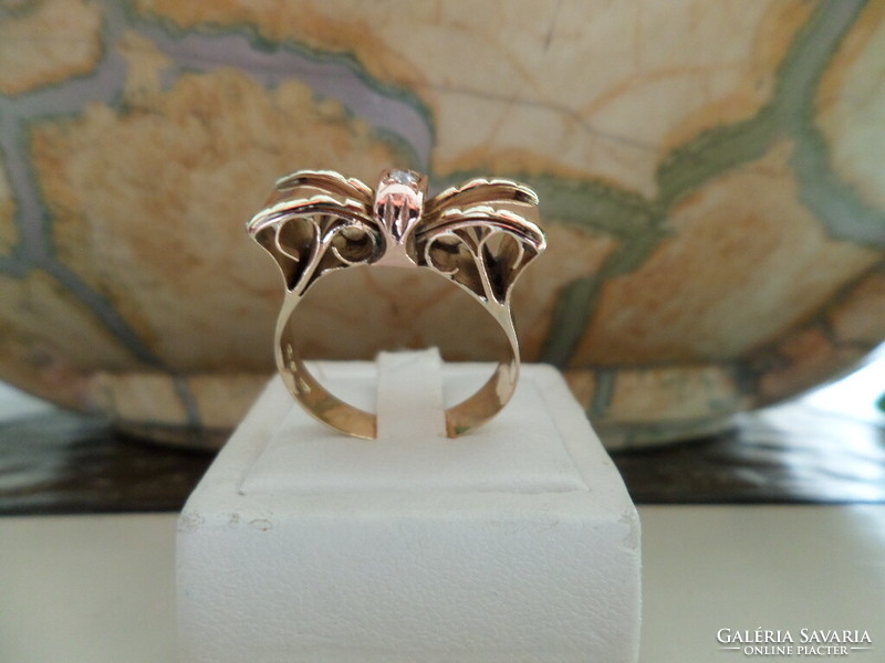 40-es évek brilles art deco arany masni gyűrű