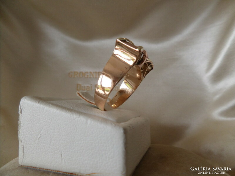 40-es évek brilles art deco arany masni gyűrű
