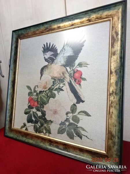 Picture on canvas, flying bird, size 56 x 56 cm. Jokai.