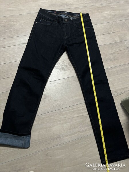 Armani jeans regular fit dark blue men's jeans with contrast stitching, brand new