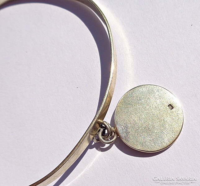 Gold-plated, niello silver bracelet