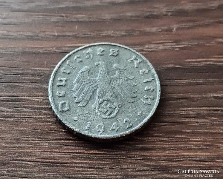 5 Reispfennig, Germany 1942 the mint mark