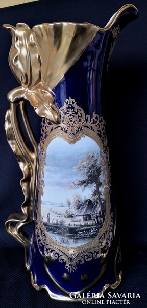 Dt/211. Huge and beautiful decorative art nouveau porcelain jug