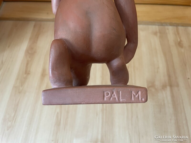 Pál Mihály terrakotta kerámia akt meztelen nő figura szobor modern