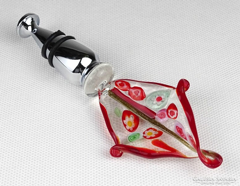 1M749 Murano style blown glass wine bottle stopper 13.5 Cm