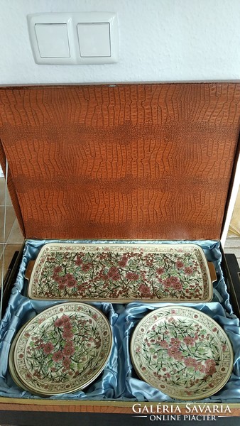 Zsolnay süteményes készlet kb. 1970-es évek