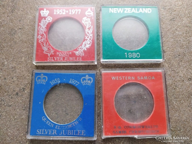 4 original British coin holders (id77151)
