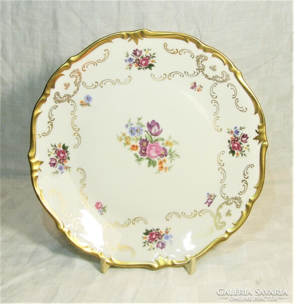 Beautiful reichenbach porcelain bowl with a flower pattern - 28 cm